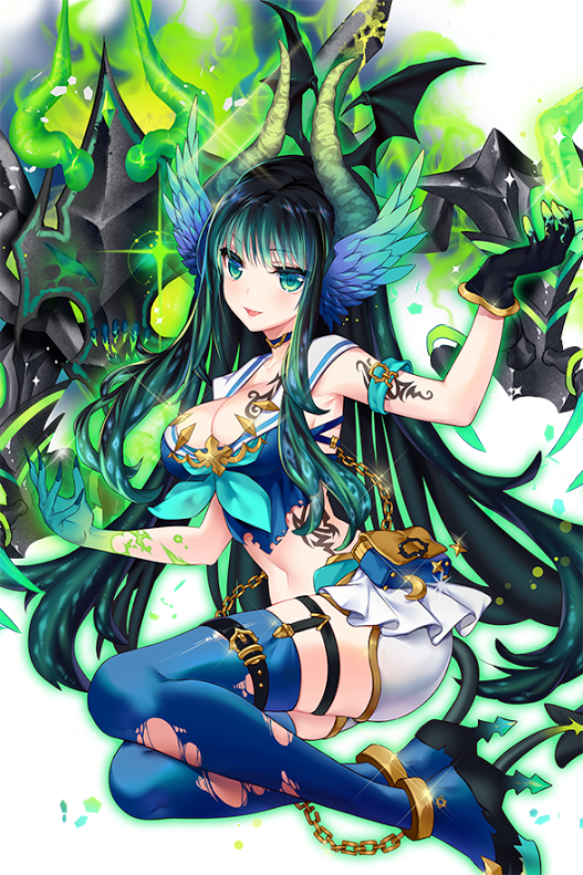 1girl, :d, armband, armpits, bittersweet_(dalcoms), black_gloves, black_hair, blue_legwear