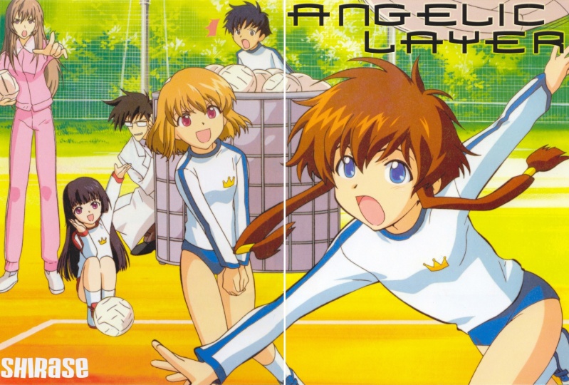 angelic_layer, clamp, gym_uniform, kizaki_tamayo, kobayashi_hatoko, kobayashi_kotaro, suzuhara_misaki