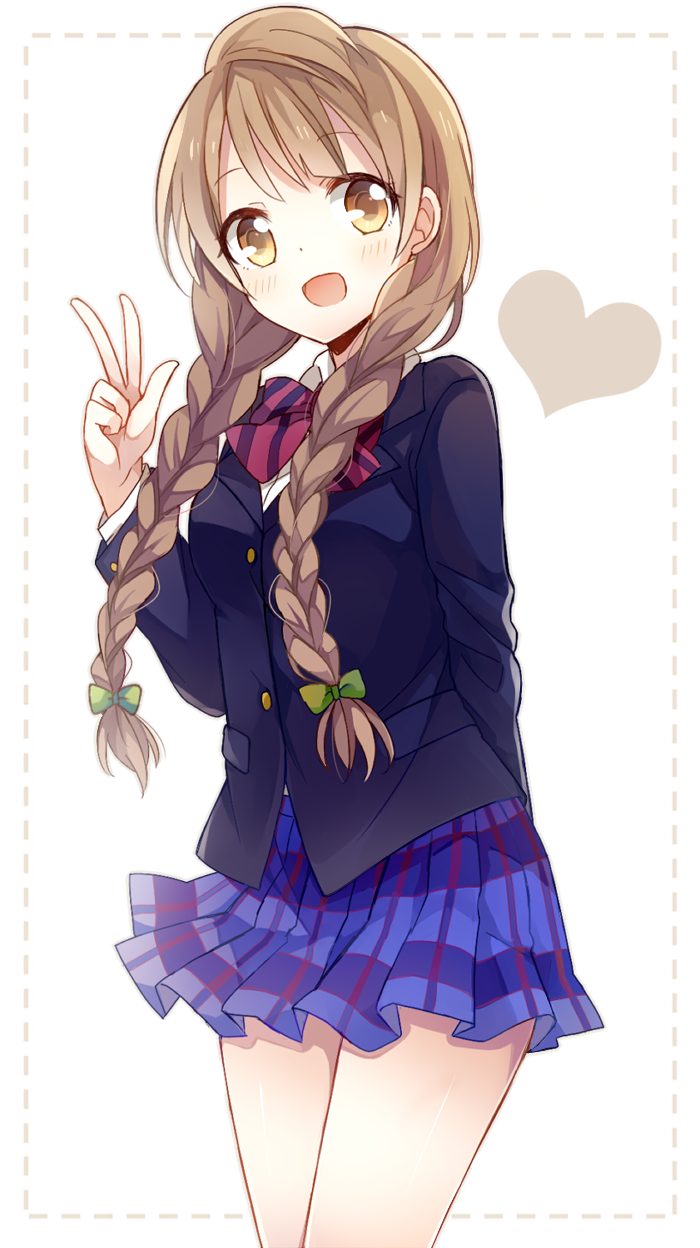 1girl, :d, a_(riduass023), alternate_hairstyle, arm_behind_back, bangs, blazer, blue_jacket