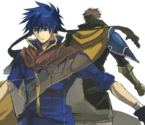 blue_eyes, blue_hair, brown_hair, cape, fire_emblem, fire_emblem:_souen_no_kiseki, fire_emblem_path_of_radiance, fire_emblem_radiant_dawn
