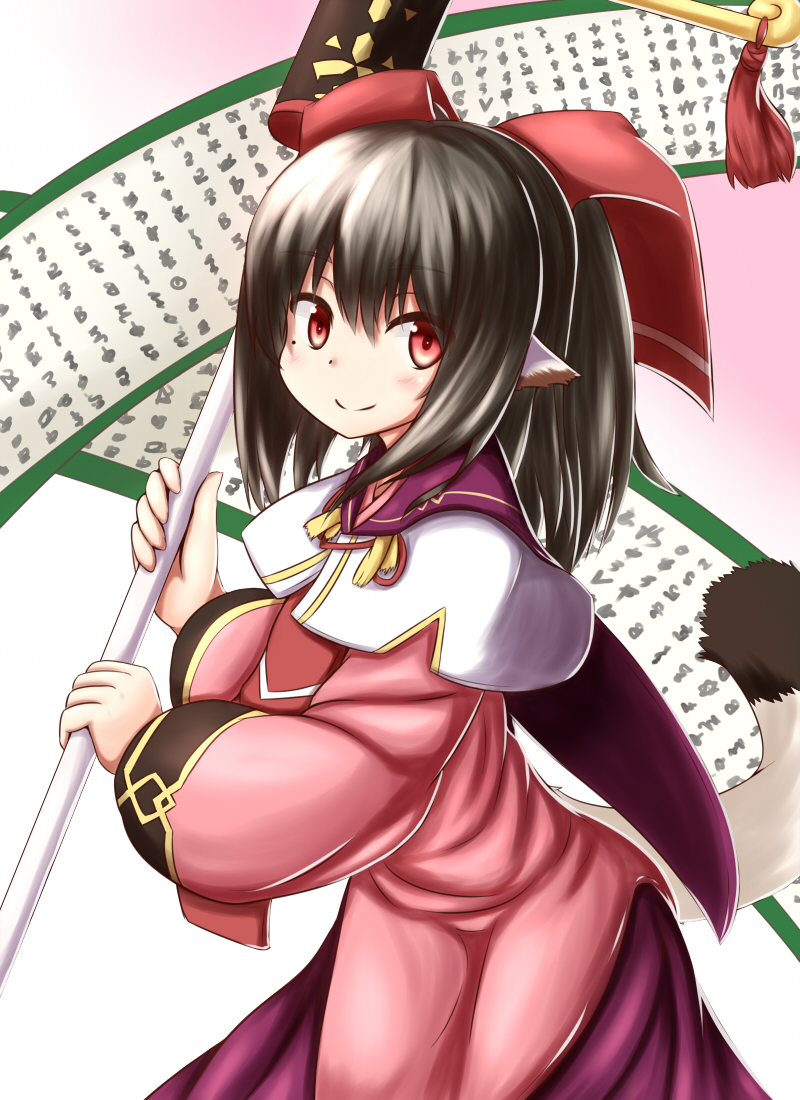 1girl, animal_ears, blush, korai, nekone_(utawareru_mono), smile, solo, tail