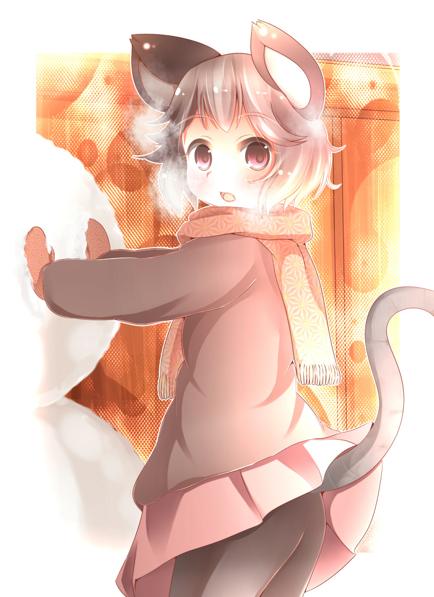 1girl, akatsuki_no_guuru, animal_ears, blush, highres, looking_at_viewer, mouse_ears, mouse_tail