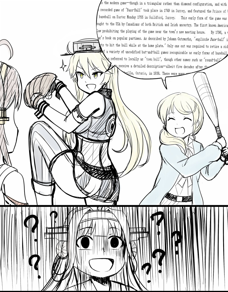 >:d, 3girls, :d, ??, ^_^, baseball, baseball_bat, baseball_mitt