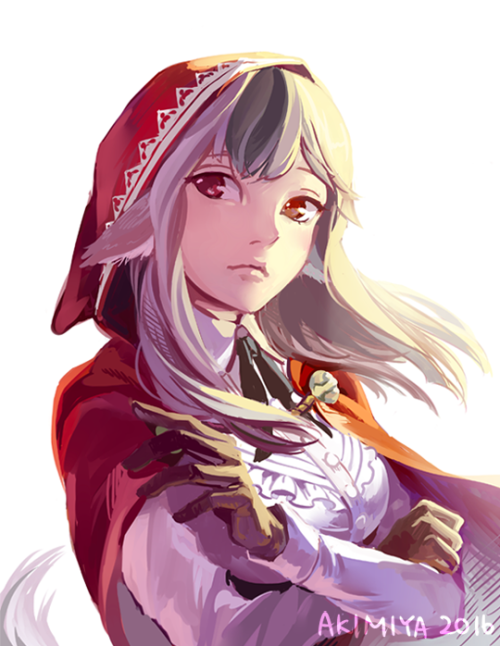 1girl, animal_ears, artist_name, fire_emblem, fire_emblem_if, gloves, grey_hair, hood