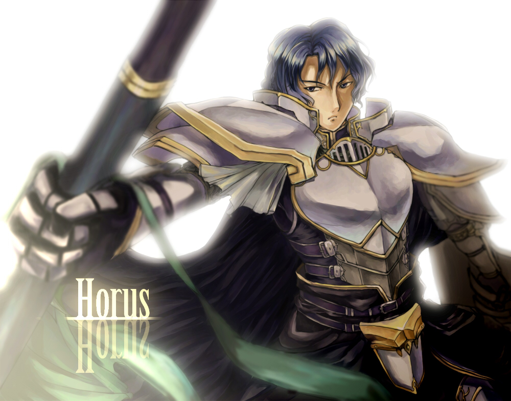 1boy, ajyu_(koya), armor, blue_eyes, blue_hair, cape, character_name, fire_emblem