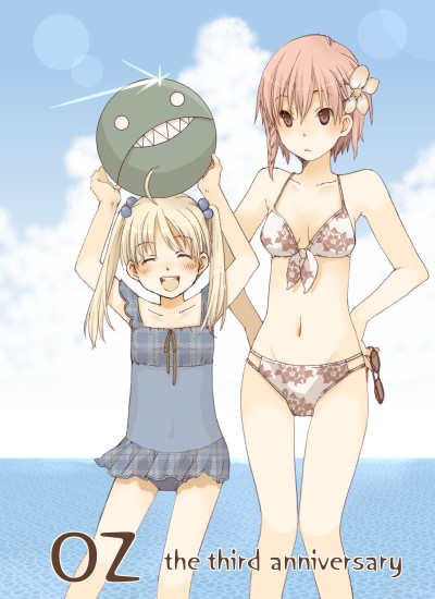 child, dorothy_(over_zenith), juju, over_zenith, pink_hair, swimsuit
