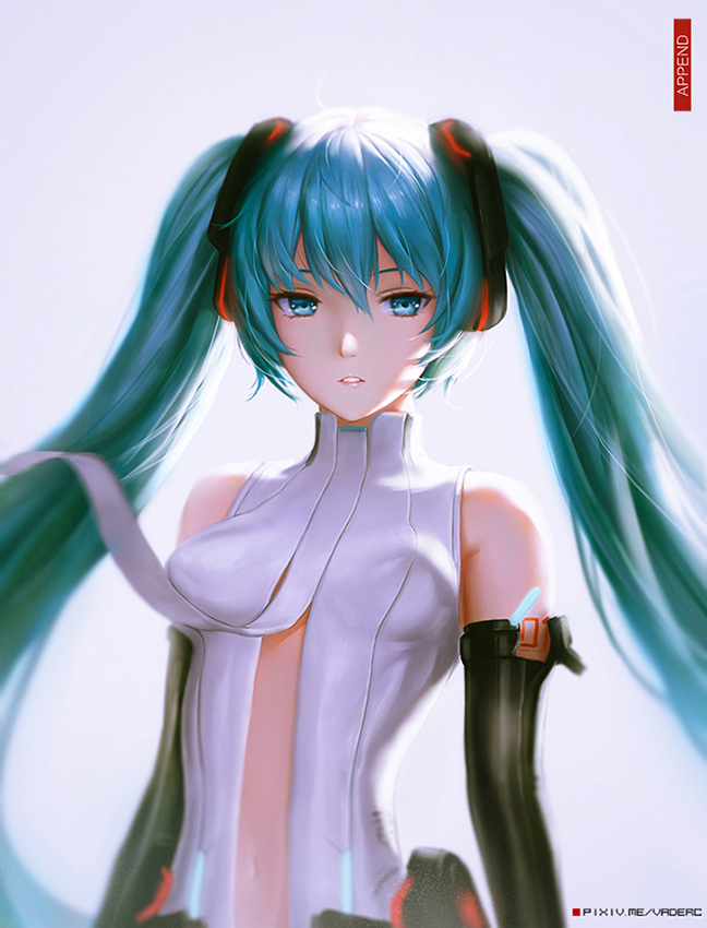 1girl, aqua_eyes, aqua_hair, bita_(vaderc), hatsune_miku, long_hair, miku_append, solo
