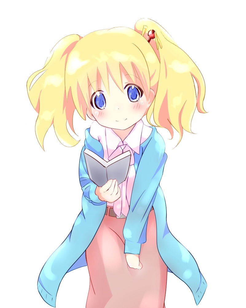 1girl, alice_cartelet, belt, blonde_hair, blue_eyes, book, coat, cosplay