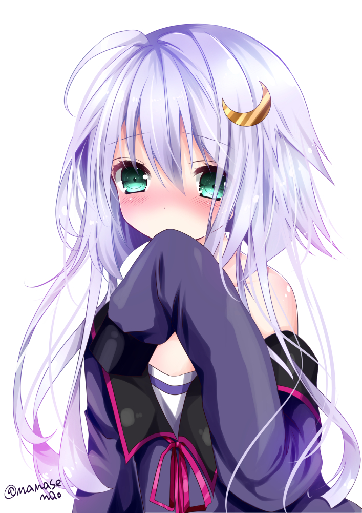 blue_eyes, blush, kantai_collection, long_hair, nogi_takayoshi, personification, seifuku, violet_hair