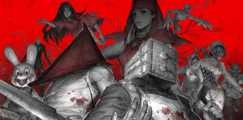 apron, blade, blood, blood_splatter, character_request, corpse_party, creepypasta, dress