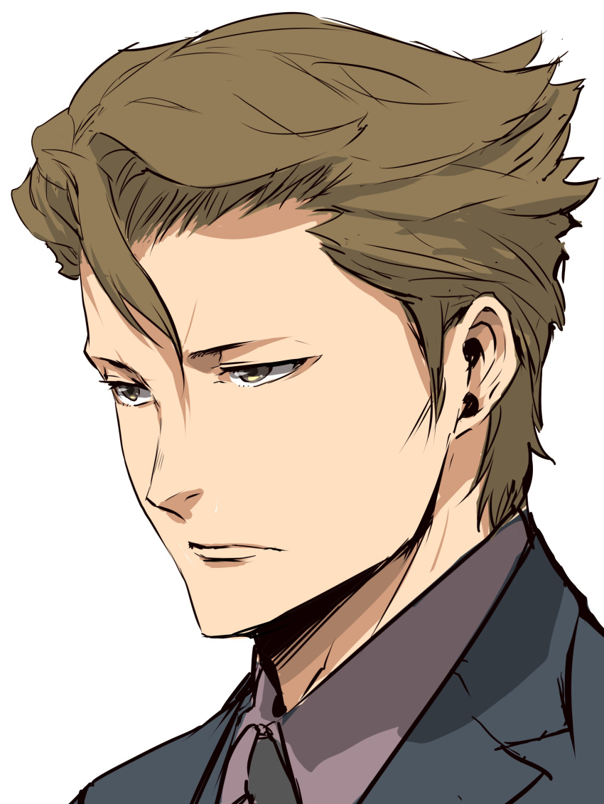1boy, absurdres, baccano!, brown_eyes, brown_hair, enami_katsumi, highres, luck_gandor
