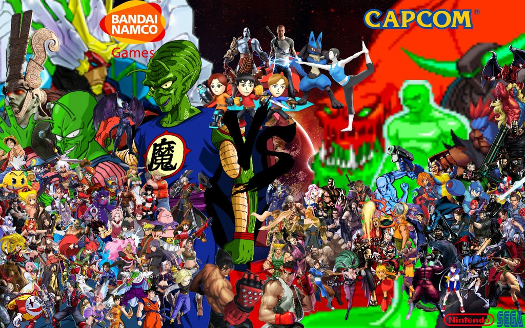 albert_wesker, alisa_boskonovich, alisa_ilinichina_amiella, amemiya_rindou, android, android_18, asura, asura's_wrath, bandai_namco, black_rose_(.hack//), blonde_hair, cammy_white, capcom, captain_commando_(character), charlie_nash, chun-li, crimson_viper, crossover, cyborg, dante_(devil_may_cry), devil_may_cry, devil_may_cry_(series), dougi, dragon_ball, dragon_ball_z, estellise_sidos_heurassein, felicia, final_fight, frank_west, gaara, gill, god_eater, god_eater_burst, god_of_war, gouki, guile, gyakuten_saiban, han_juri, haruno_sakura, hibiki_dan, ichimonji_batsu, jedah_dohma, jill_valentine, julia_chang, karate_gi, kasugano_sakura, kazama_jin, kaze_no_klonoa, ken_masters, kite_(.hack//), klonoa, kos-mos, kouryuuji_mii, kratos, lei_wulong, ling_xiaoyu, majin_buu, mega_man_(character), mega_man_(series), mega_man_x_(series), mike_haggar, mishima_heihachi, monkey_d_luffy, morrigan_aensland, multiple_boys, multiple_crossover, multiple_girls, namco, namco_x_capcom, naruhodou_ryuuichi, naruto, naruto_shippuuden, nathan_spencer, nemesis, neneko, nina_williams, nintendo, ogre_(tekken), omokane_saki, one_piece, pac-man, pac-man_(game), photoshop, piccolo, piccolo_daimaou, project_x_zone, quiz_nanairo_dreams, resident_evil, robert_richards, rockman, rockman_(character), rockman_dash, roll_caskett, ryuu_(street_fighter), sega, seth_(street_fighter), soma_schicksal, son_gokuu, soulcalibur, street_fighter, street_fighter_zero, super_robot_wars, tekken, tekken_tag_tournament_2, tengenji_hiromi, tenzai_kogoro, tron_bonne, uchiha_sasuke, uzumaki_naruto, vampire_(game), vega, vegeta, vergil, vergil_(devil_may_cry), viewtiful_joe, viewtiful_joe_(character), xenosaga, xenosaga_episode_iii, xiaomu, yumeria, zangief, zero_(mega_man), zero_(rockman)