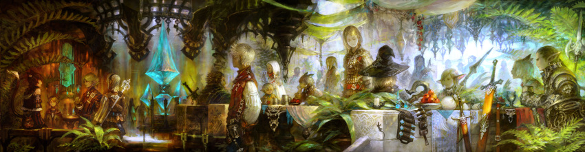 artwork, crystal, elezen, elf, elvaan, final_fantasy, final_fantasy_xiv, galka