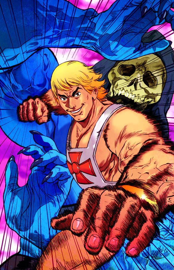 2012, black_eyes, blonde_hair, blue_skin, fantasy, felipe_smith, fingernails, he-man