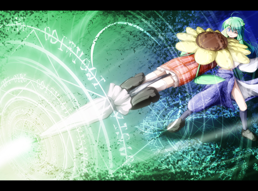 closed_umbrella, final_form_ride, flower, frog, green_hair, kamen_rider, kamen_rider_decade_(series), kamen_rider_diend