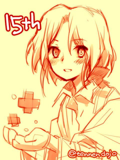 1boy, bow, gloves, monyaa, poncho, ribbon, shirt, short_hair, smile, solo, tim_rhymeless, wild_arms, wild_arms_2