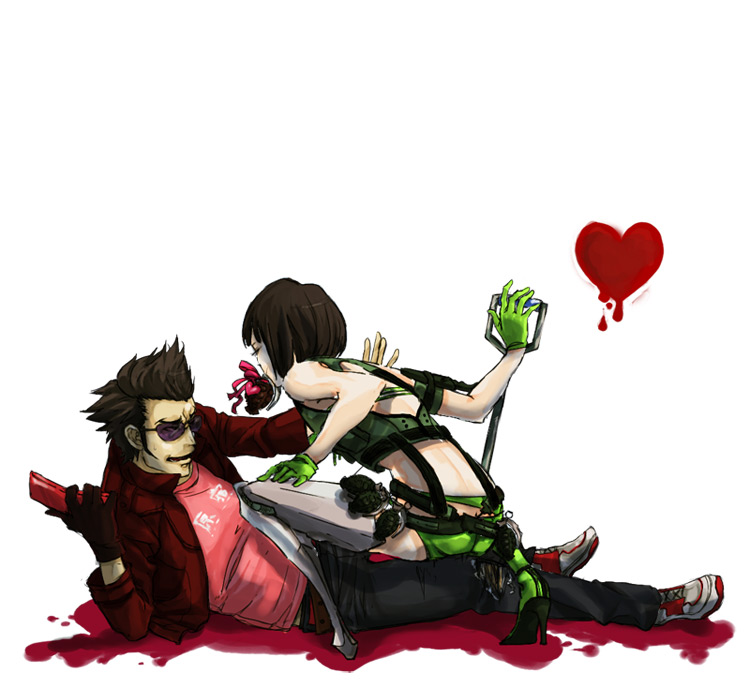 blood, heart, holly_summers, no_more_heroes, oji_kouji, sunglasses, travis_touchdown