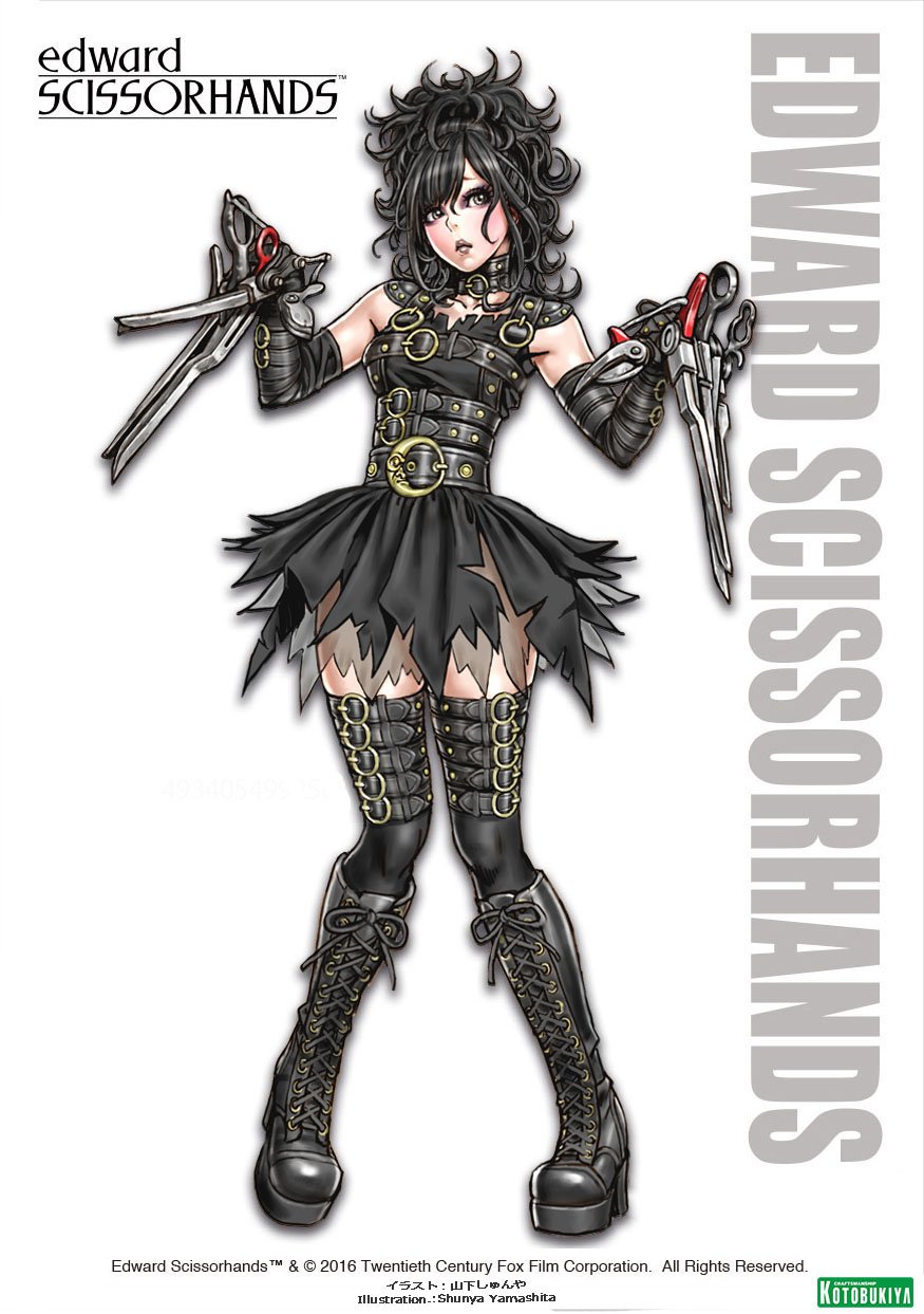 1girl, belt, black_lipstick, blush, boots, dress, edward_scissorhands, edward_scissorhands_(cosplay)