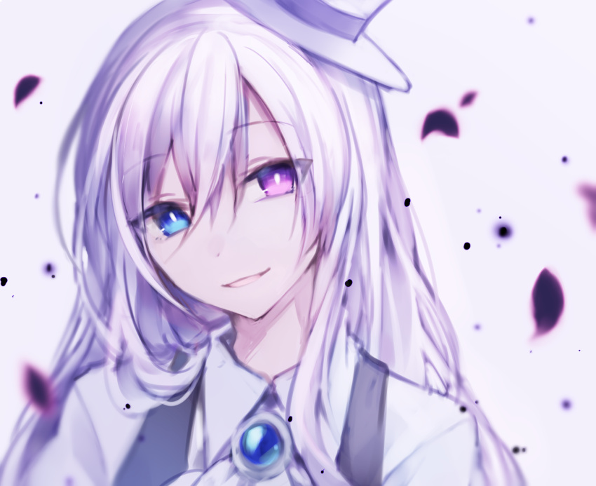 1girl, blue_eyes, borrowed_character, canon_(nyori), hat, heterochromia, highres, hijiri_(resetter)
