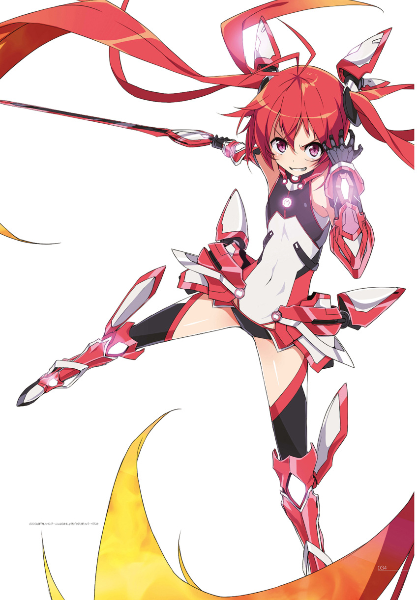 1girl, armor, armored_boots, boots, covered_navel, flat_chest, gauntlets, highres