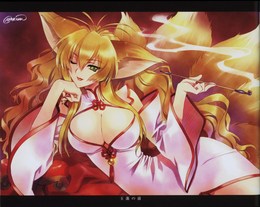 1girl, absurdres, animal_ears, artist_name, breasts, brown_hair, carnelian, character_name