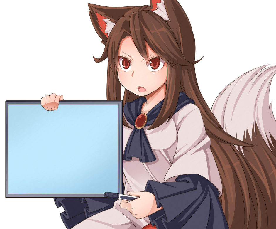 >:o, 1girl, :o, animal_ears, brooch, brown_hair, commentary_request, dress