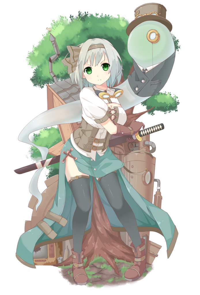>:(, 1girl, alternate_breast_size, alternate_costume, bangs, belt, bird, black_hat