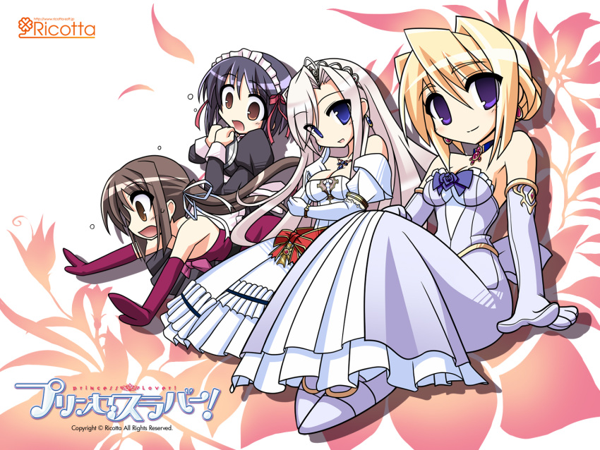 black_hair, blonde_hair, blue_eyes, breasts, brown_eyes, brown_hair, charlotte_hazellink, chibi