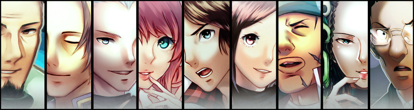 3girls, 6+boys, commentary, highres, ichimiya_(kyokugen_dasshutsu), junpei_(kyokugen_dasshutsu), kurashiki_akane, kyokugen_dasshutsu