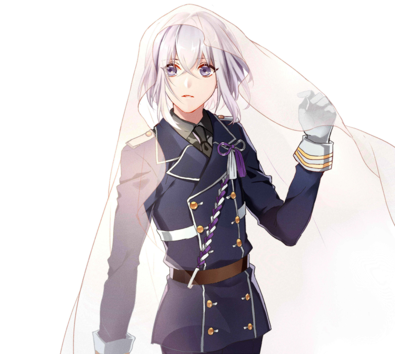 1boy, gloves, honebami_toushirou, male_focus, mibu_(1064493753), military, military_uniform, necktie