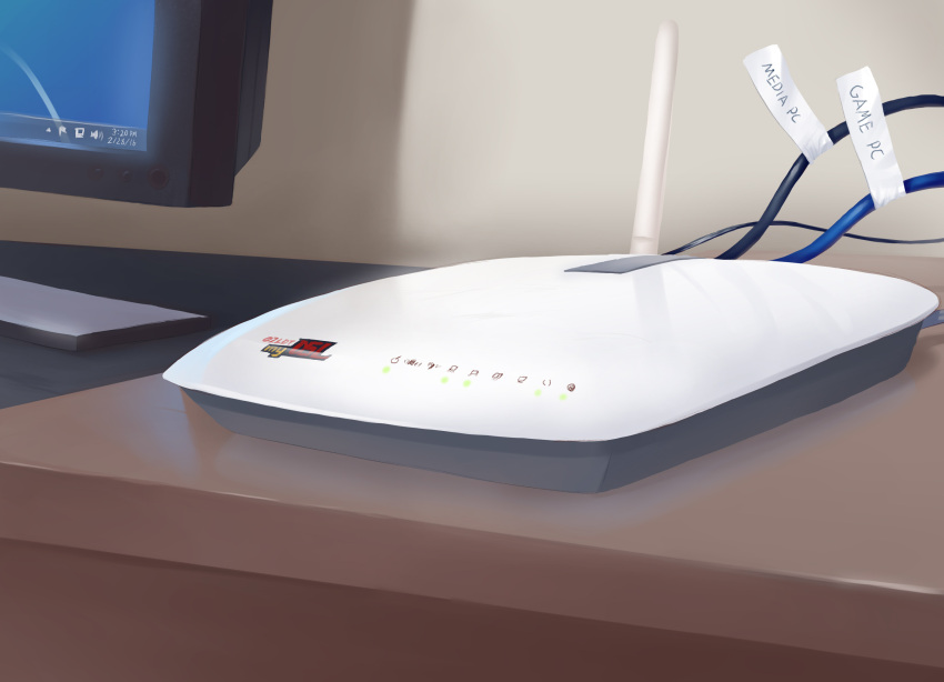 cable, highres, jiffic, monitor, no_humans, original, router, windows, windows_7