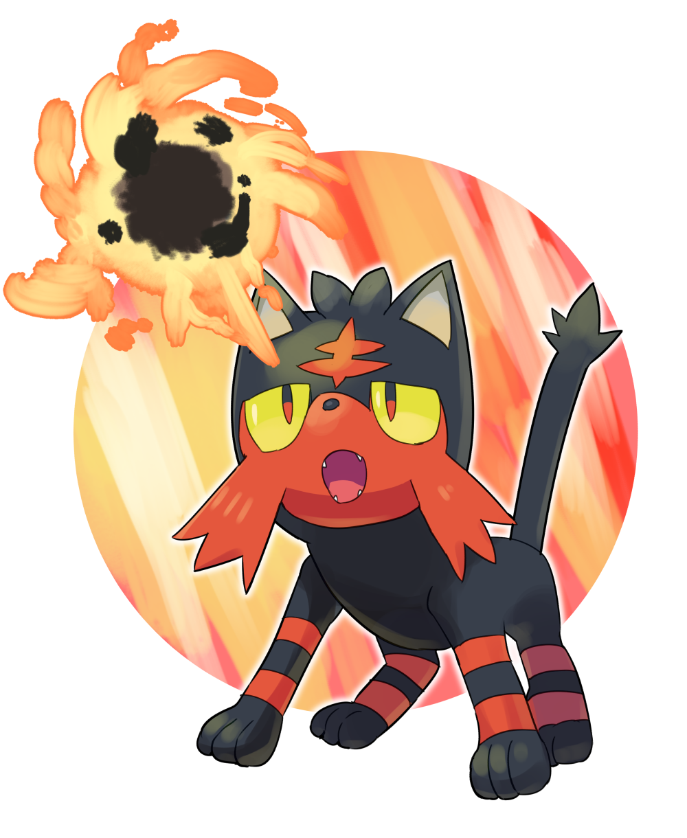 :o, boris_(noborhys), breathing_fire, fangs, fire, fireball, full_body, highres