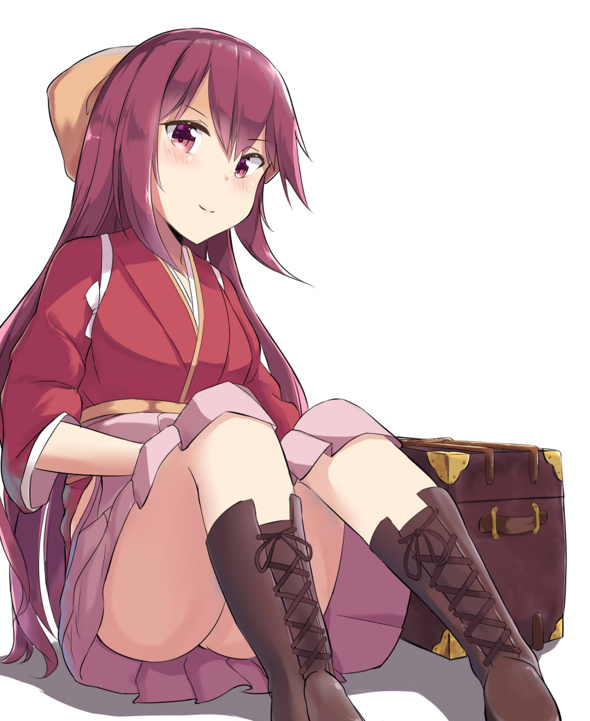 1girl, color1087, highres, japanese_clothes, kamikaze_(kantai_collection), kantai_collection, kimono, long_hair
