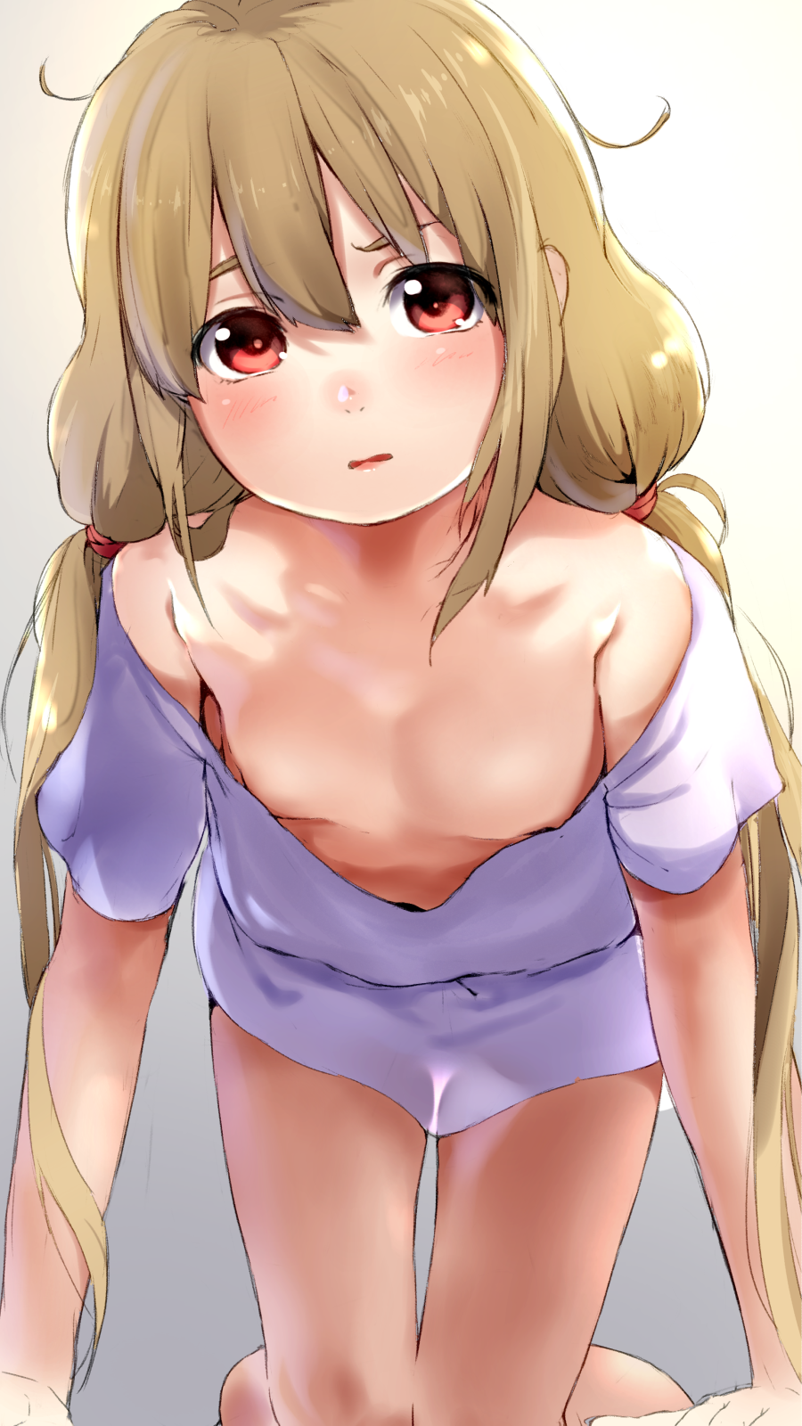 1girl, blonde_hair, clothes_writing, covered_nipples, futaba_anzu, highres, idolmaster, idolmaster_cinderella_girls