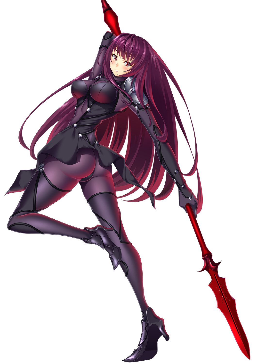 1girl, ame_isshiki, armor, ass, bangs, blush, bodysuit, breasts