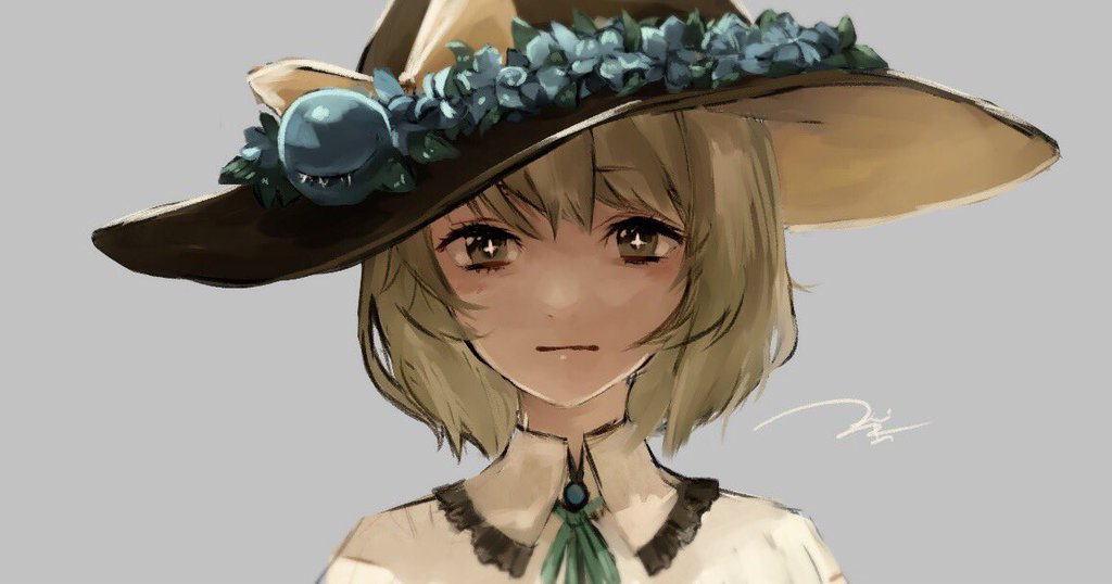 1girl, blush, collared_shirt, eyeball, eyebrows, eyebrows_visible_through_hair, flower, green_eyes