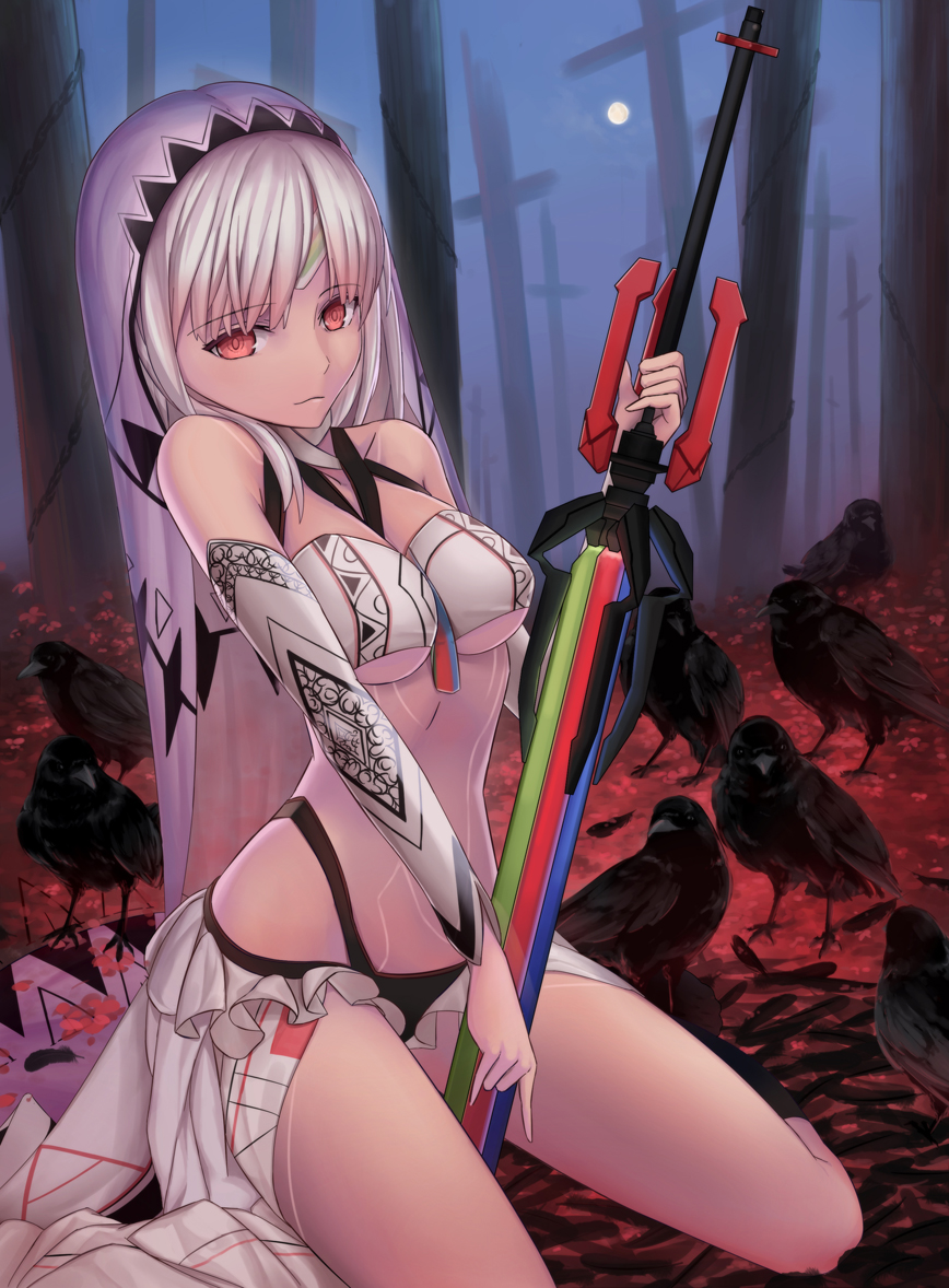 1girl, attila_(fate/grand_order), bare_shoulders, dark_skin, detached_sleeves, fate/grand_order, fate_(series), long_hair