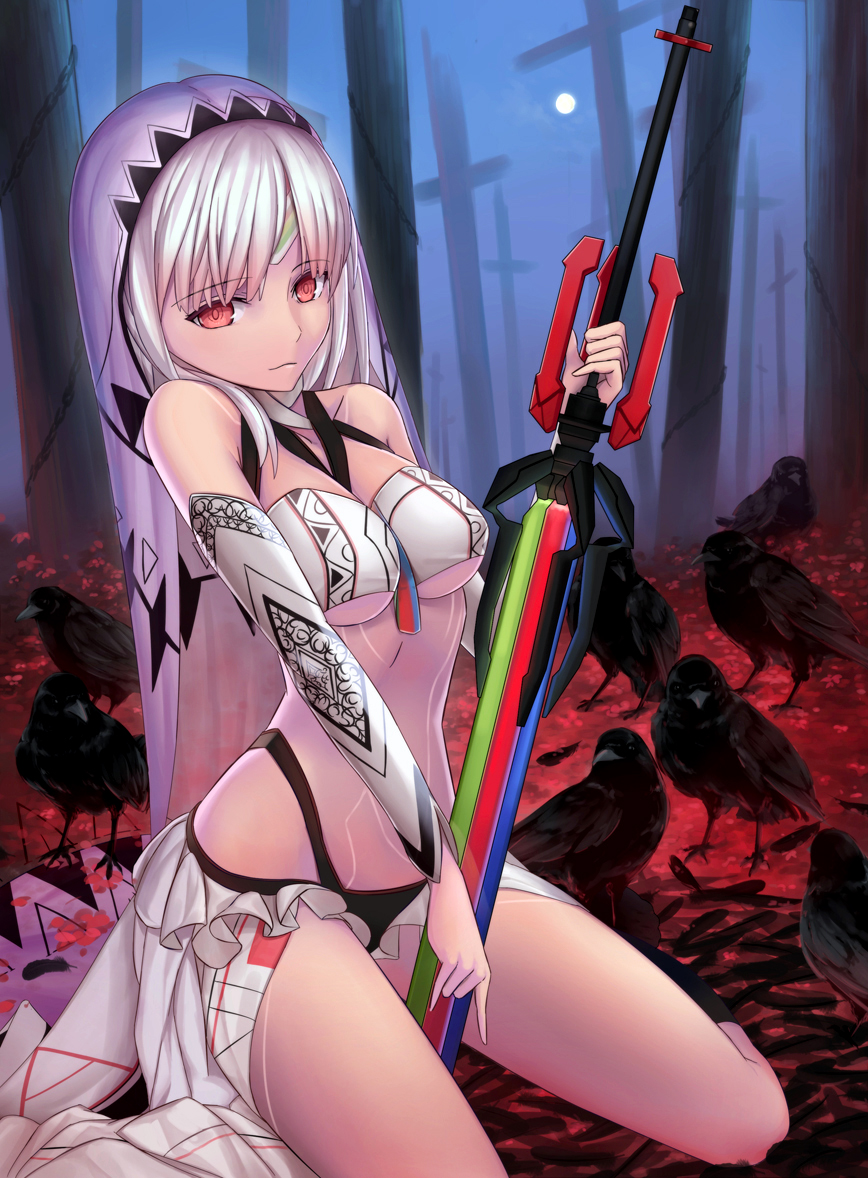 1girl, attila_(fate/grand_order), bare_shoulders, dark_skin, detached_sleeves, fate/grand_order, fate_(series), long_hair