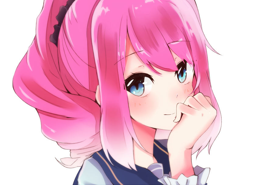 aikatsu_stars!, blue_eyes, blush, pink_hair, sakuraba_laura, seifuku, short_hair, smile