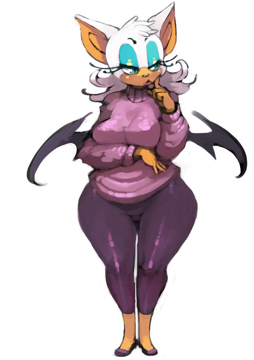 1girl, adult, bat_wings, bittenhard, breasts, fur, hips, large_breasts