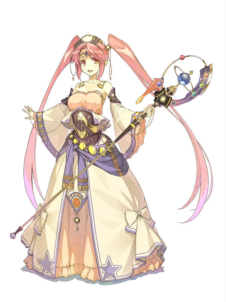 1girl, breasts, character_request, circlet, copyright_request, detached_sleeves, full_body, hidari_(left_side)