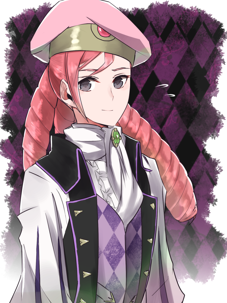 1boy, beret, black_eyes, butler, chlxms, drill_hair, fire_emblem, fire_emblem_if