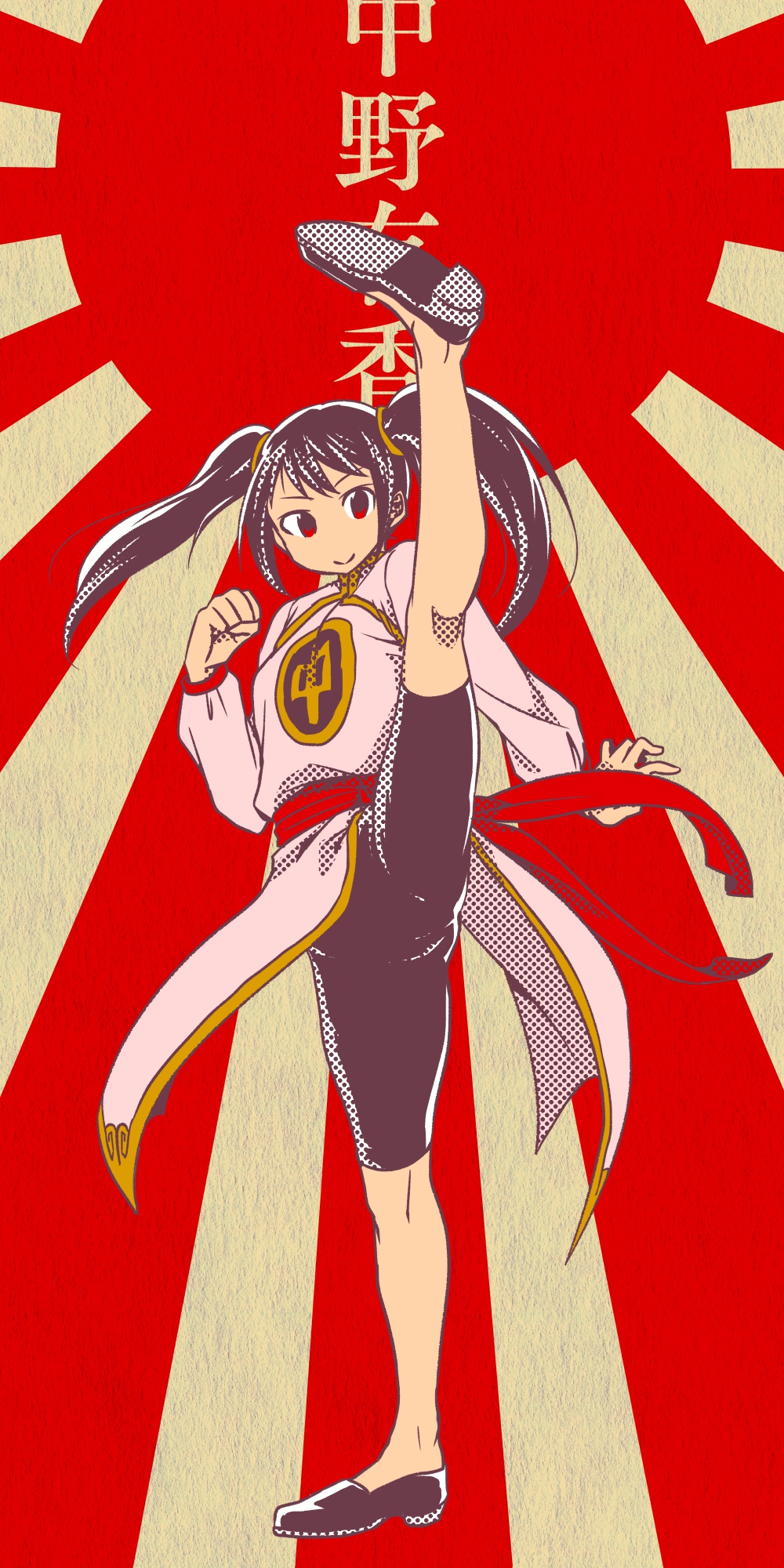 1girl, bike_shorts, black_hair, brown_eyes, chinese_clothes, highres, idolmaster, idolmaster_cinderella_girls