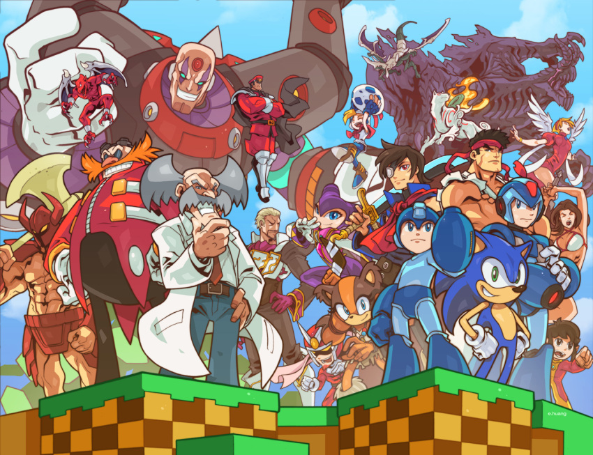4girls, 6+boys, albert_w_wily, alex_kidd, alex_kidd_(character), amaterasu, archie_comics, arm_cannon