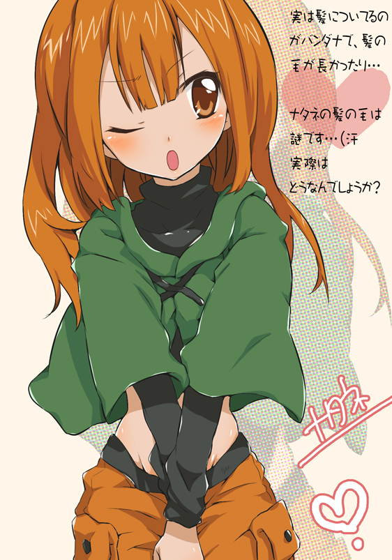 :o, alternate_hairstyle, blush, brown_eyes, brown_hair, gym_leader, heart, long_hair
