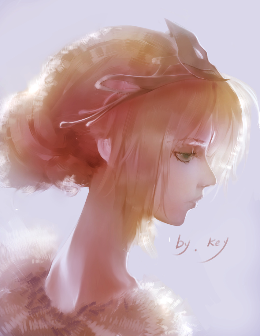 1girl, absurdres, alternate_costume, alternate_hairstyle, artist_name, bangs, blonde_hair, closed_mouth