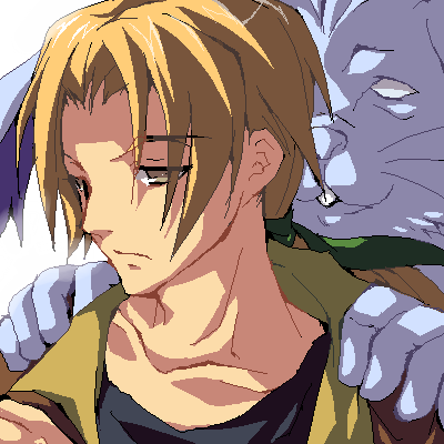 2boys, blonde_hair, coat, creature, enoo, gloves, hanpan, jack_van_burace