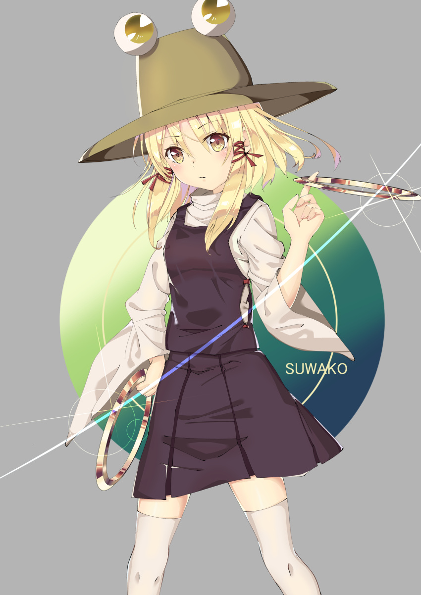 1girl, absurdres, blush, character_name, expressionless, finger_twirl, gradient_eyes, hair_ribbon