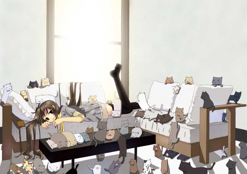 cat, feline, female, girl, human, long_hair, nekobaka, original