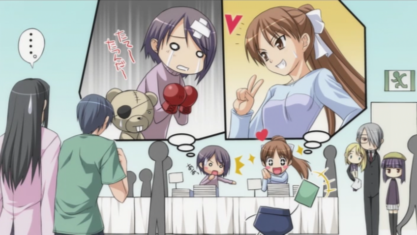 3boys, 4girls, buruma, doujin_work, end_card, eyepatch, hoshi_jun'ichirou, hoshi_ryuuichirou